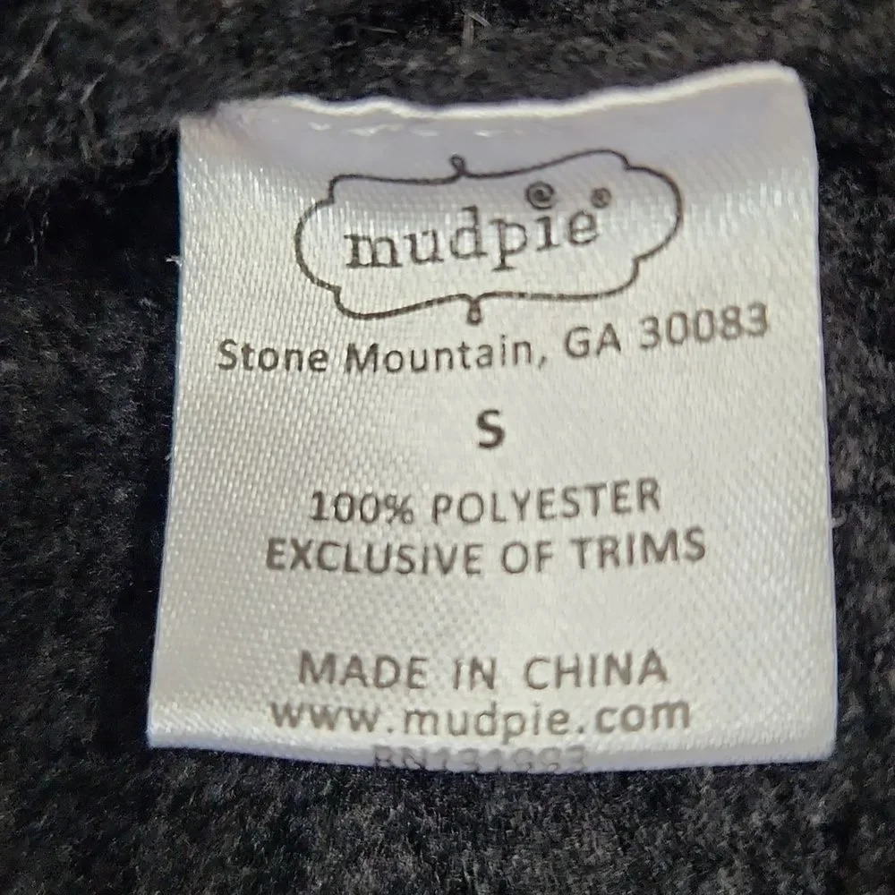 *Mud Pie Colorblock Chunky Knit Sweater Tunic Black Beige Balloon Sleeve Small - Picture 8 of 10